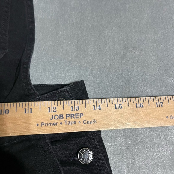 GAP Overalls Womens 25 Slouchy Crop‎ Kick Jean Black Denim Boho - Picture 3 of 5